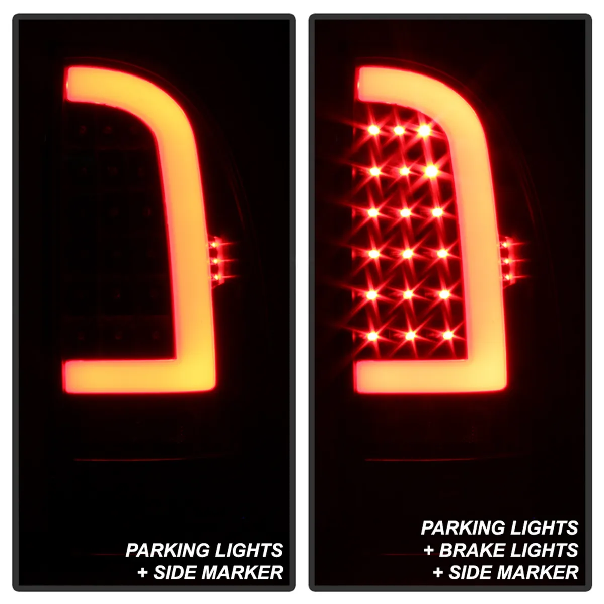 XTune Light Bar LED Tail Lights; Black; Not Compatible w/Factory Equipped LED Tail Lights; product image