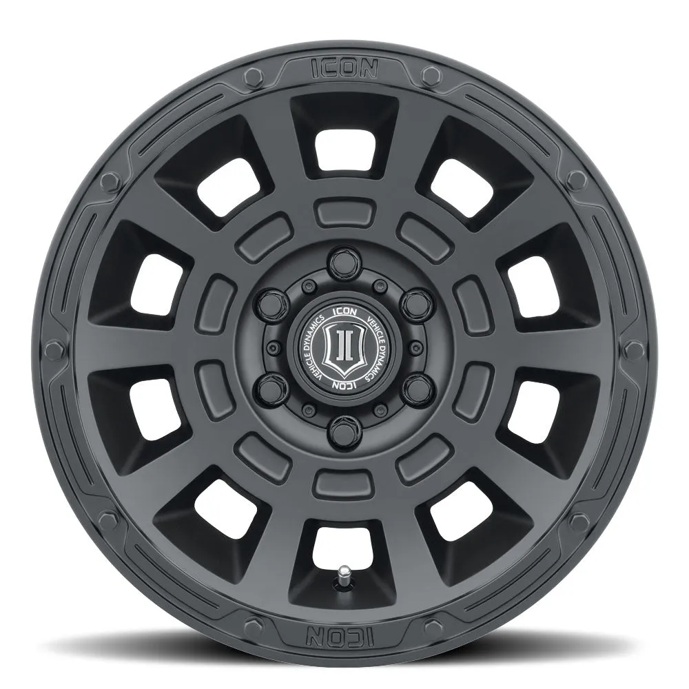 ICON Alloys Thrust, Smoked Satin Black, 17 x 8.5 / 6 x 135, 6mm Offset, 5" BS product image