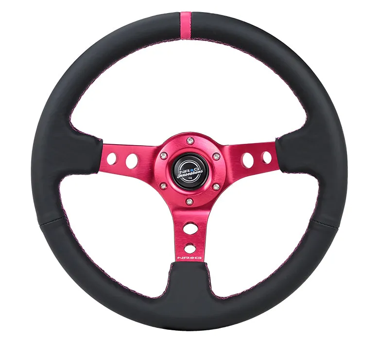 Steering Wheel 350mm 3in Dish Black Leather product image