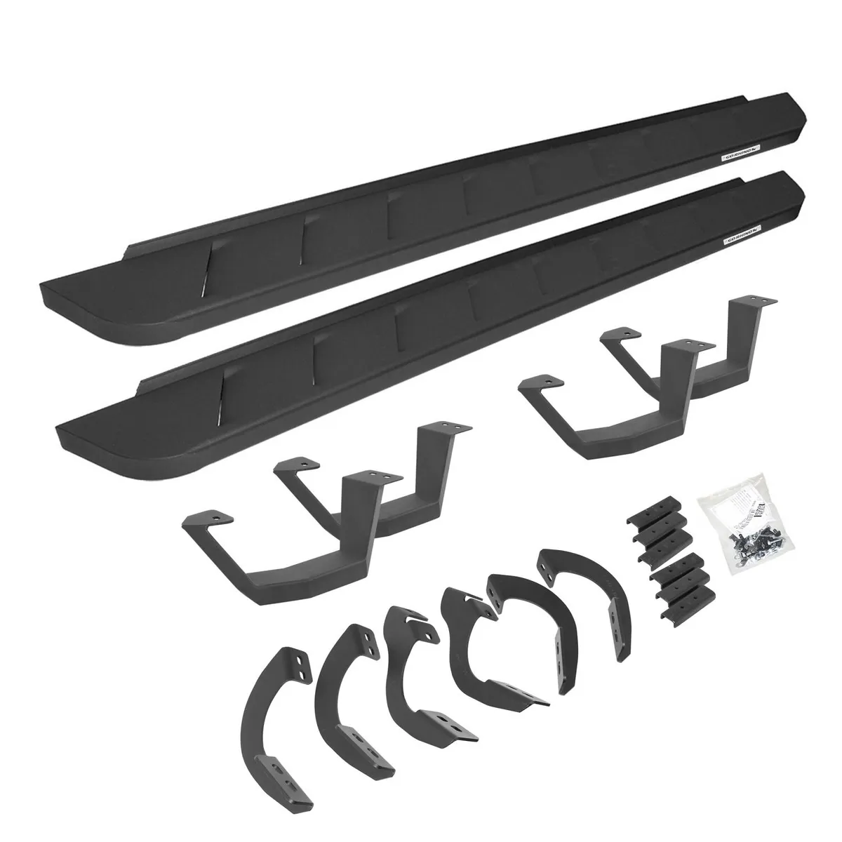 Go Rhino Go Rhino - 6344256820PC - RB10 Running Boards With Mounting Brackets & 2 Pairs of Drop Steps Kit - Textured Black