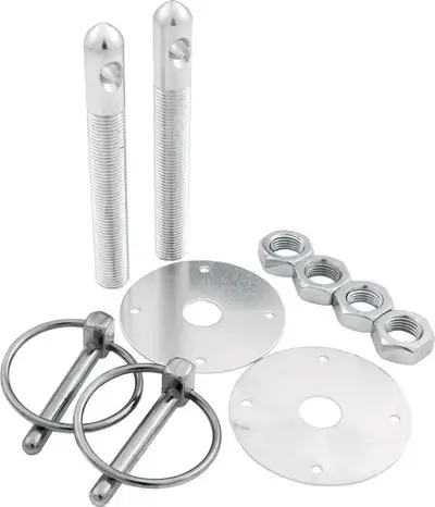 Allstar Performance Alum Hood Pin Kit 1/2in with 1/4in Clips Silver