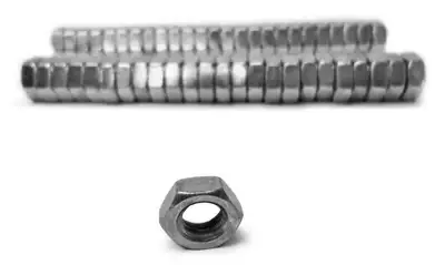 Steinjager Nuts Bulk Jam 7/16-20 LH 50 Pack Grade 2 Plated Zinc Silver