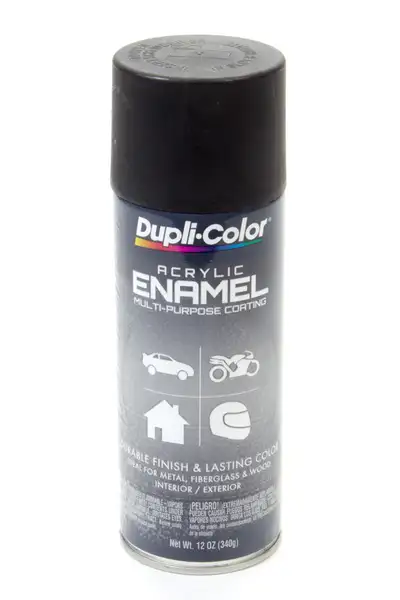 Dupli-Color Premium Enamel; Semigloss Black; 12 Oz. Aerosol