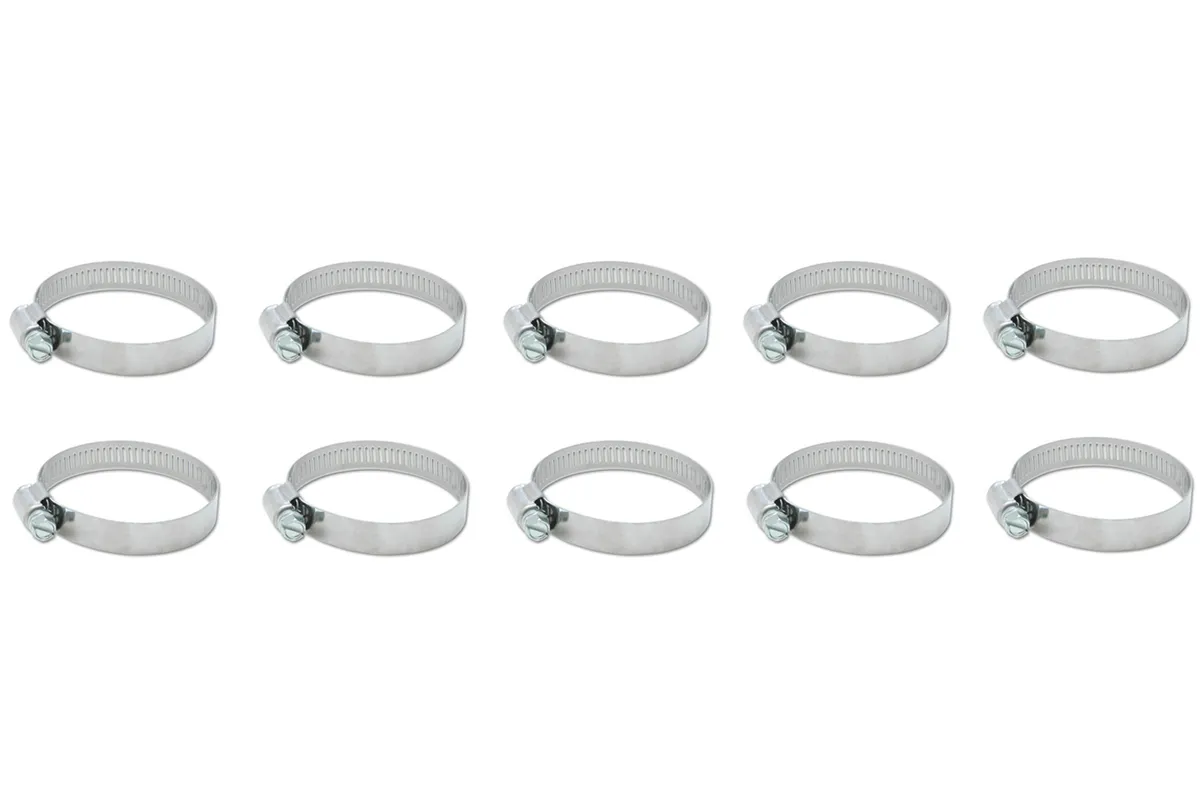 Vibrant Performance Vibrant Performance - 12156 - S.S. Worm Gear Clamps (Pack of 10) - Clamping Range: 3.54 in.-4.49 in.