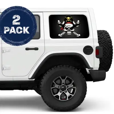 Under The Sun Inserts Jolly Rogers Side Windows Printed Vinyl Decal