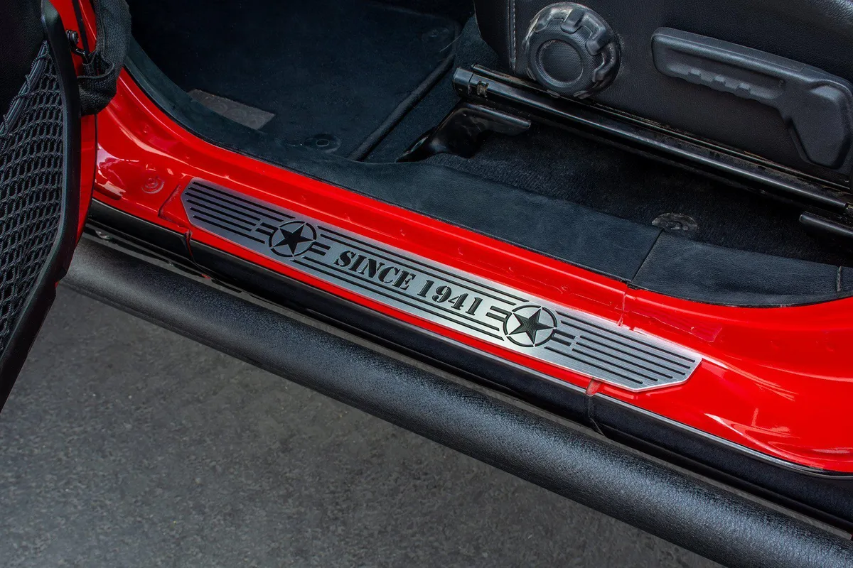 DV8 Offroad D-JL-180014-STR2 Front Sill Plates with in.Since 1942 in. Logo product image