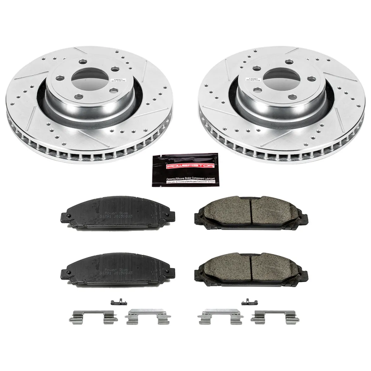 Z23 Evolution Sport Upgrade Kit: Drilled/Slotted Rotors; Carbon-Fiber Ceramic Pads W/Hardware product image