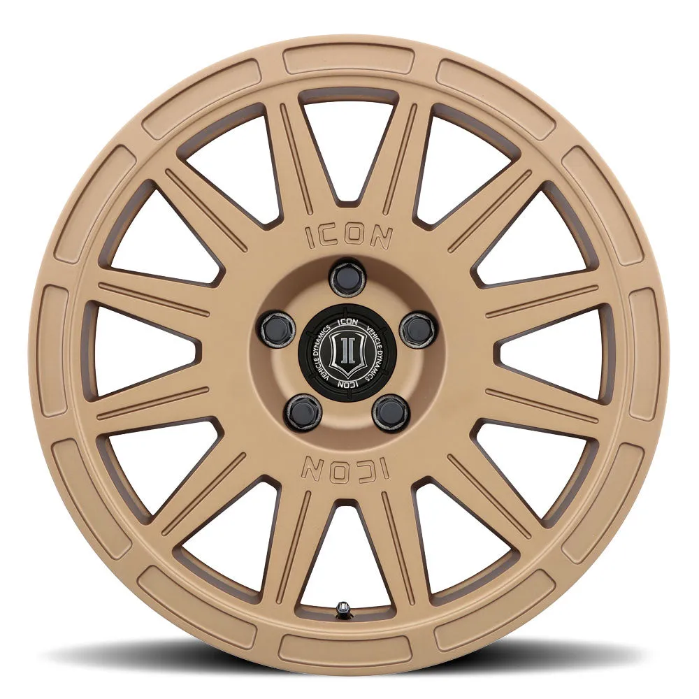 ICON Alloys Ricochet, Satin Black, 15 x 7 / 5 x 100, 15mm Offset, 4.6" BS product image