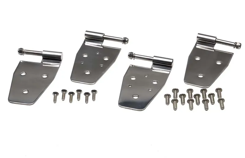 Jeep TJ Door Hinge Set 4 Pieces 97-06 Wrangler TJ Polished Silver Kentrol product image