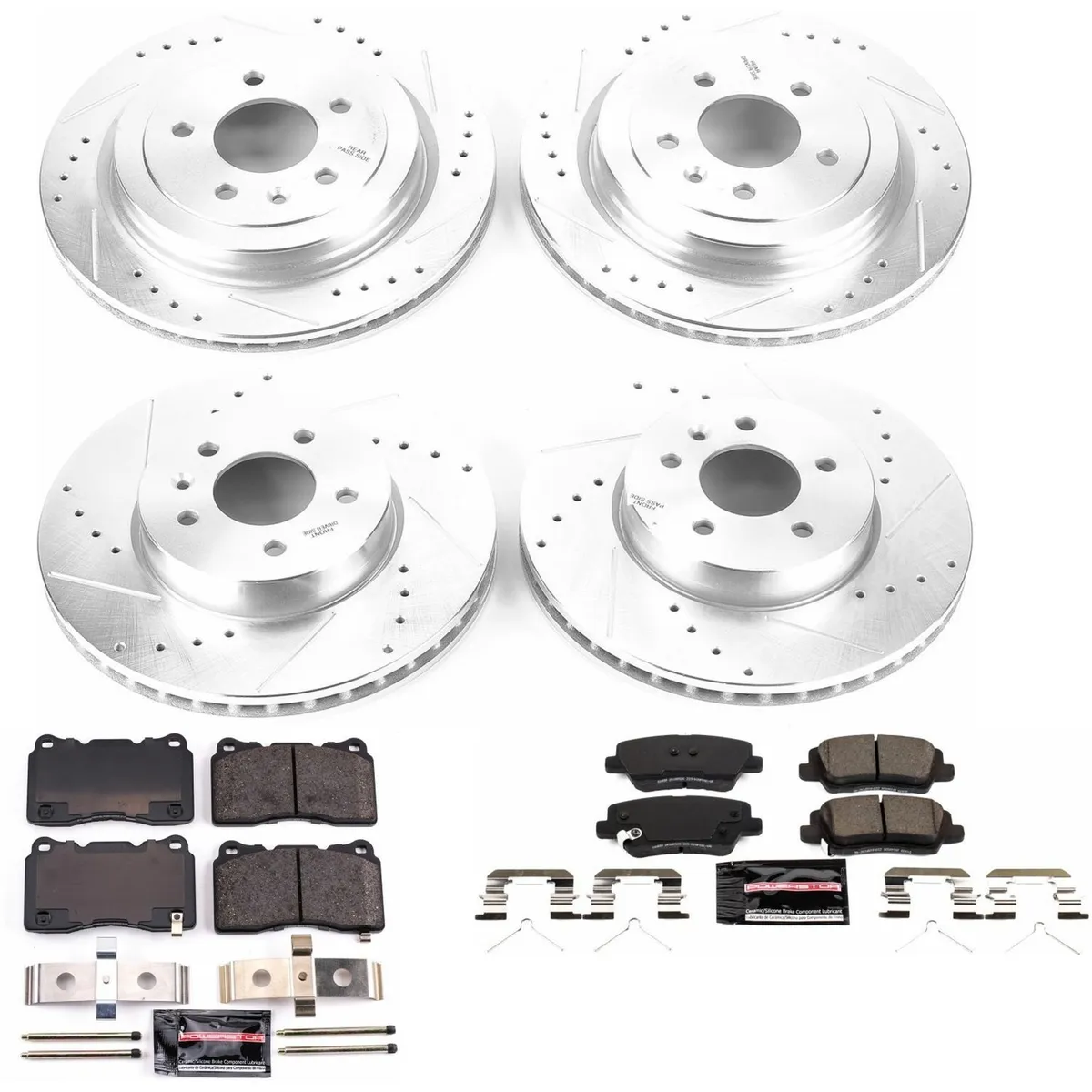 Z23 Evolution Sport Upgrade Kit: Drilled/Slotted Rotors; Carbon-Fiber Ceramic Pads W/Hardware product image
