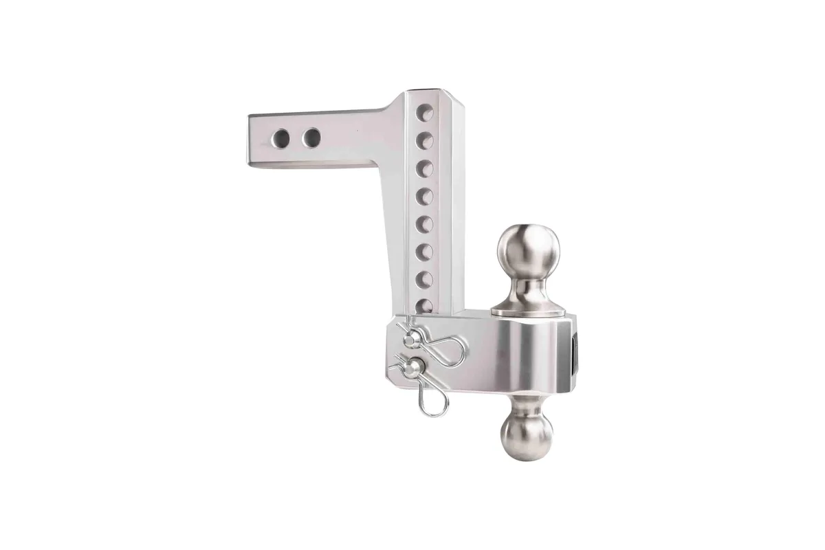 2.0" Aluminum Medium Duty Hitch 6" Drop/Rise w/ Stainless Steel Dual Ball product image