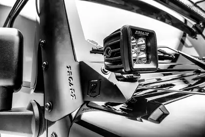 ZROADZ Off Road Products 0718 Wrangler A Pillar Lowerpod Style LED Light Bar Mounts (Add To A Pillar O
