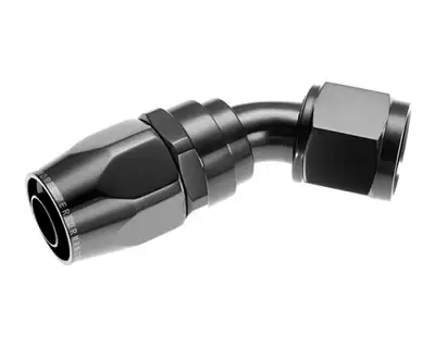 Redhorse Performance 06 45 Degree Female Aluminum Hose End Black