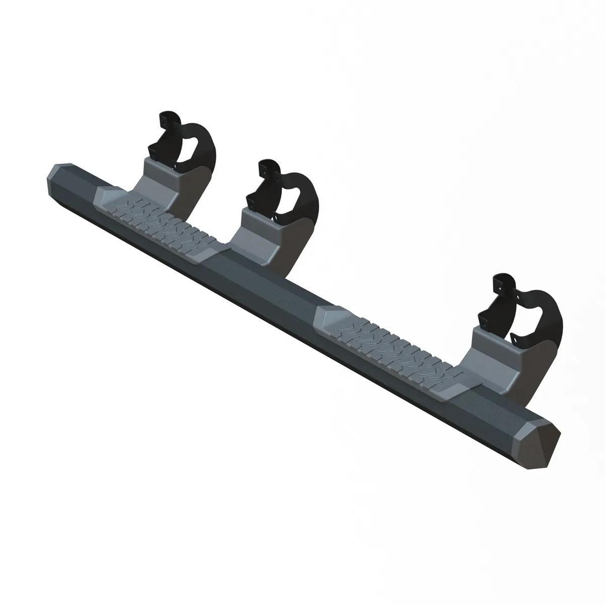 OCTA Series Nerf Bar; Aluminum; Black Powder Coat Finish; product image