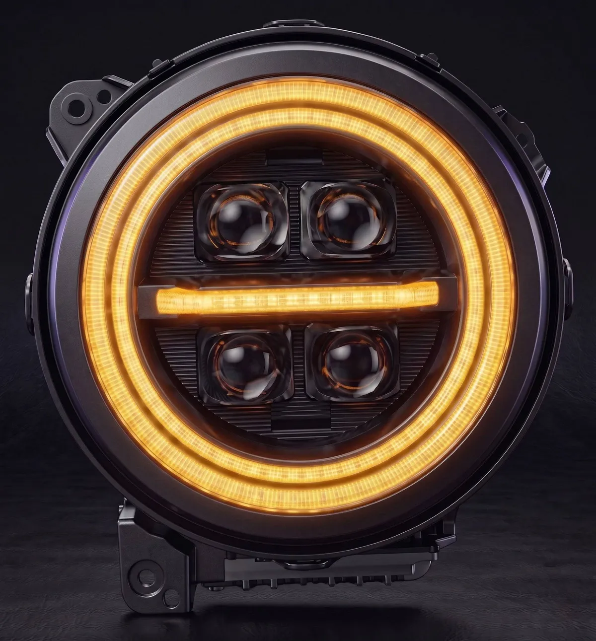Onyx Series RGB LED Headlights for Jeep Wrangler JL & Gladiator JT – 8-Core Projector with App Control (Pre-Sale) product image