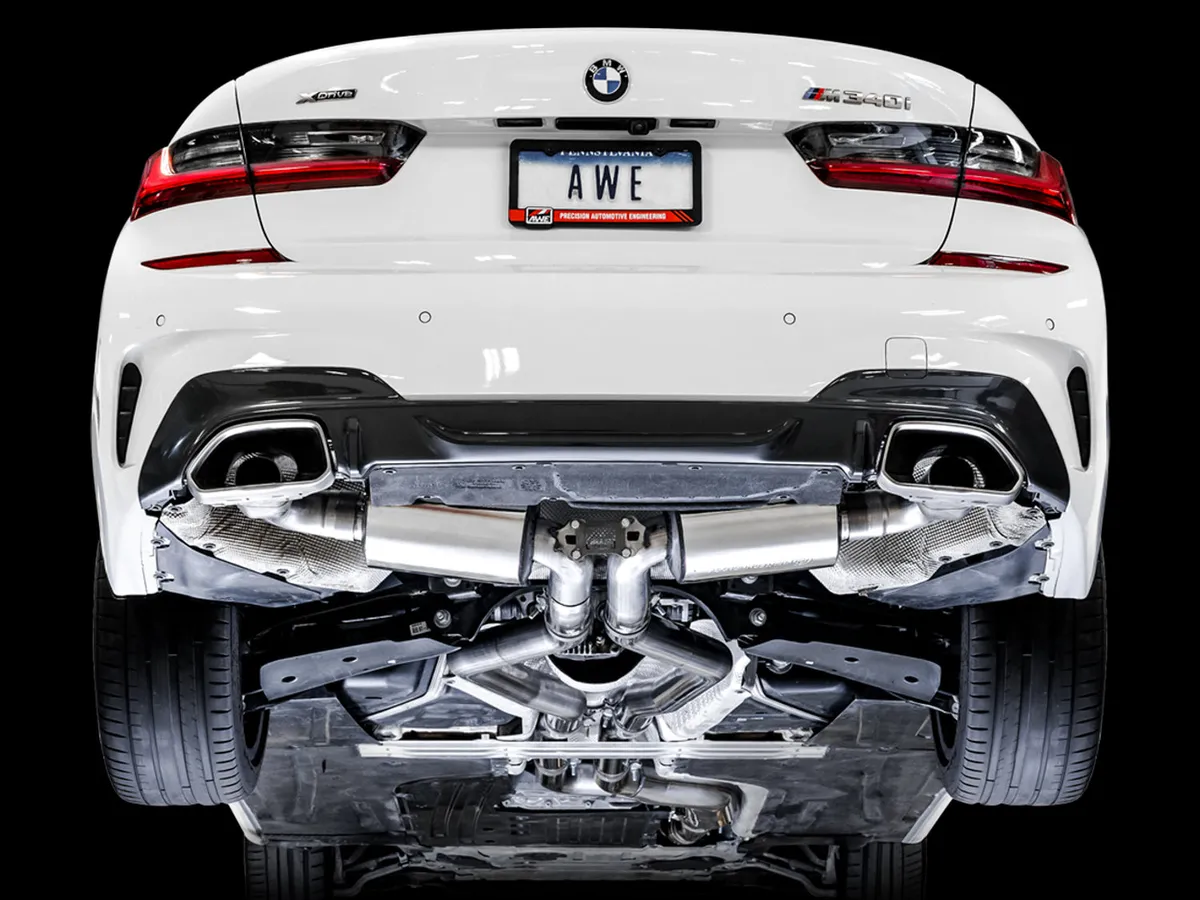 AWE Track Edition Exhaust for G2X M340i / M440i - Diamond Black Tips product image