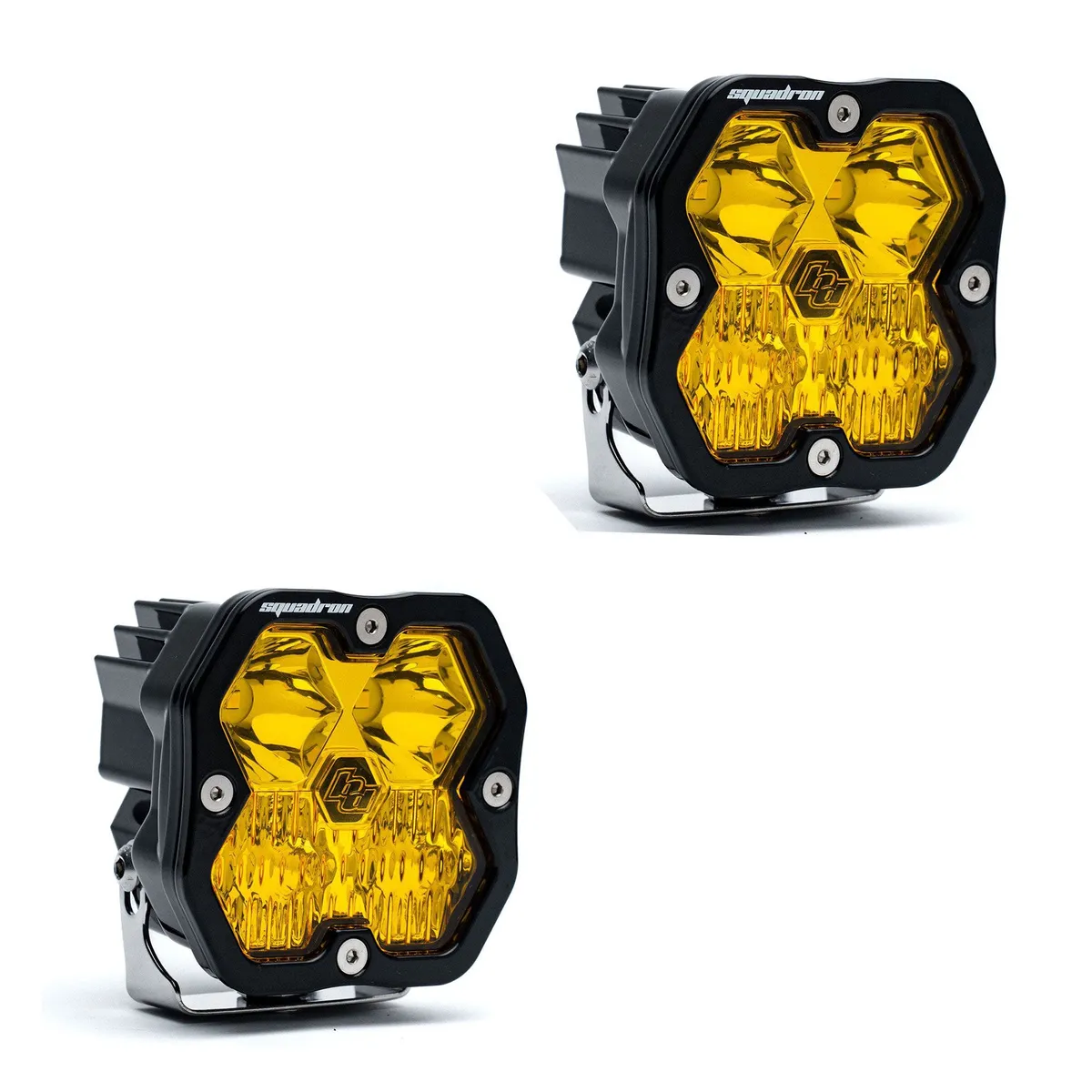 Squadron-R 2.0 Sport Black LED Auxiliary Light Pod Pair Universal Baja Amber Driving/Combo Baja Designs product image