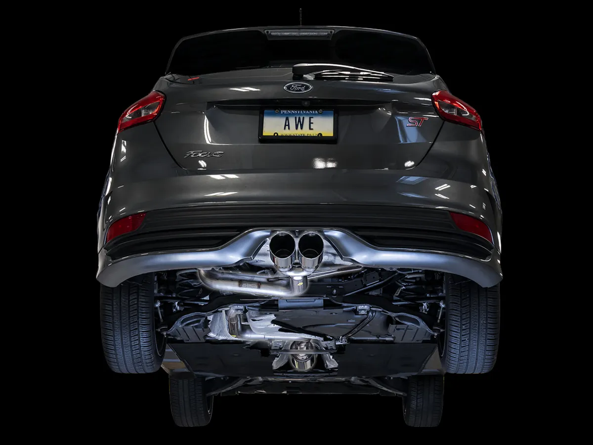 AWE Track Edition Cat-back Exhaust for Ford Focus ST - Diamond BlackTips product image