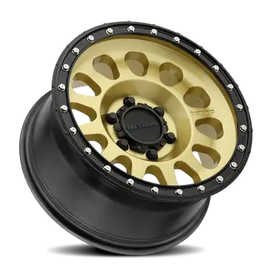 Method Race Wheels Aluminum Wheels 17x8.5 MR315 Bolt Pattern 6 On 135 Offset 0 Lip Size 1.65 Gold GD Black Street Loc Method
