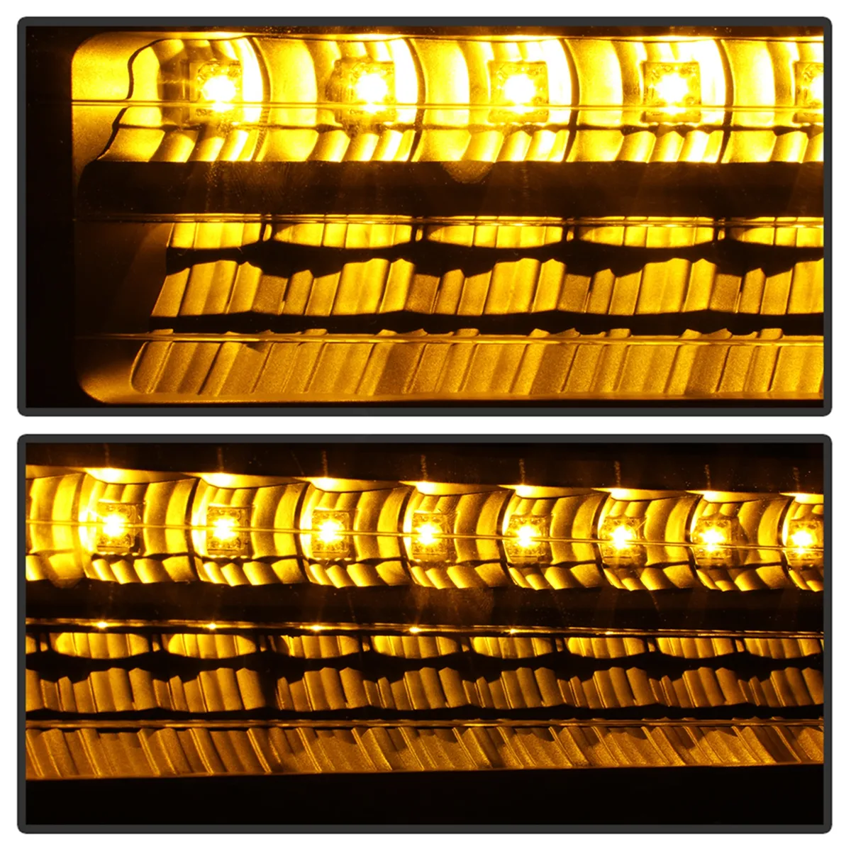 XTune Bumper Headlights/Corner Lights; LED; Not For Use w/Sealed Beam Headlights; Black; product image