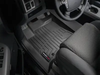 Weathertech 2007 - 2009 Toyota Tundra Black Front FloorLiner / 2007 - 2009 Toyota Tundra CrewMax Black Front FloorLiner / 2007 - 2009 Toyota Tundra Double Cab Black Front FloorLiner