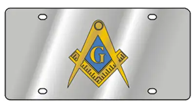 Eurosport Daytona Masonic Stainless Steel License Plate
