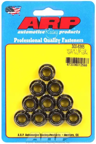 ARP Auto Racing 10mm x 1.50 12pt. Nuts (10)