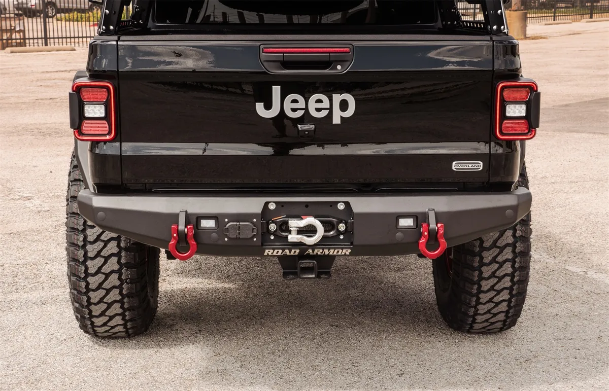 20c Gladiator Stealth Rear Full Width Winch Bumper Texture Black Lights Sold Sep product image