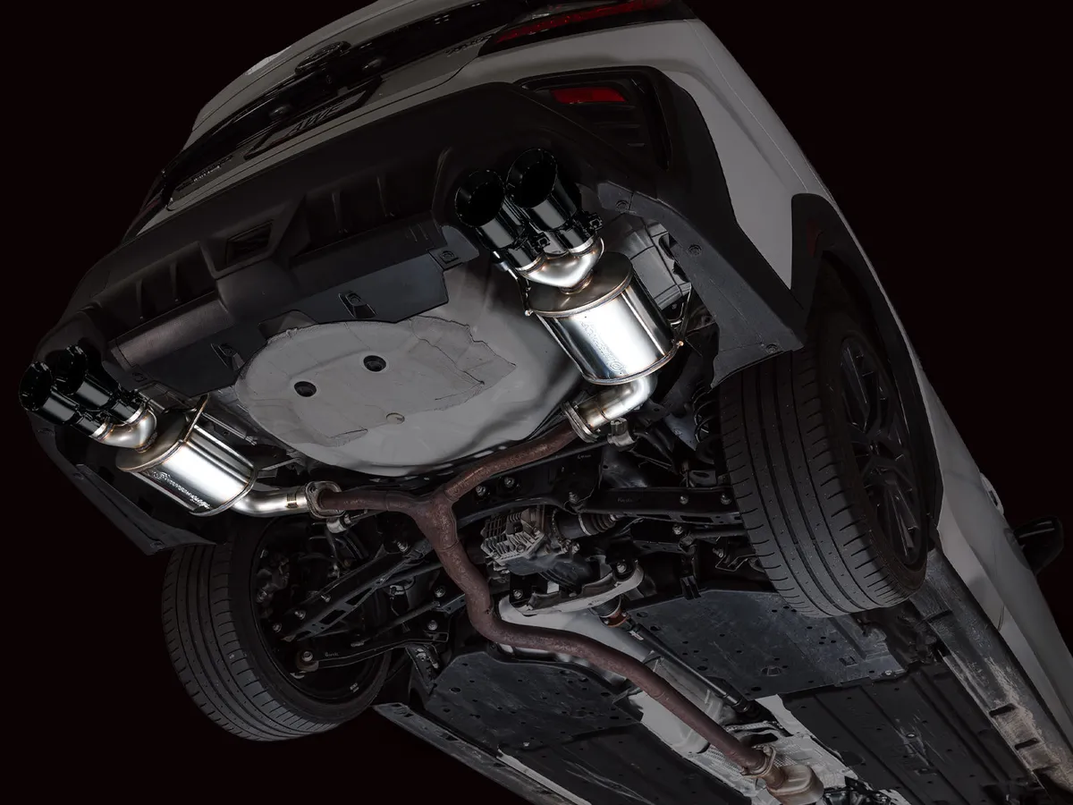 AWE Track Edition Axleback Exhaust for VB Subaru WRX - Diamond Black Tips 3020-43424 product image