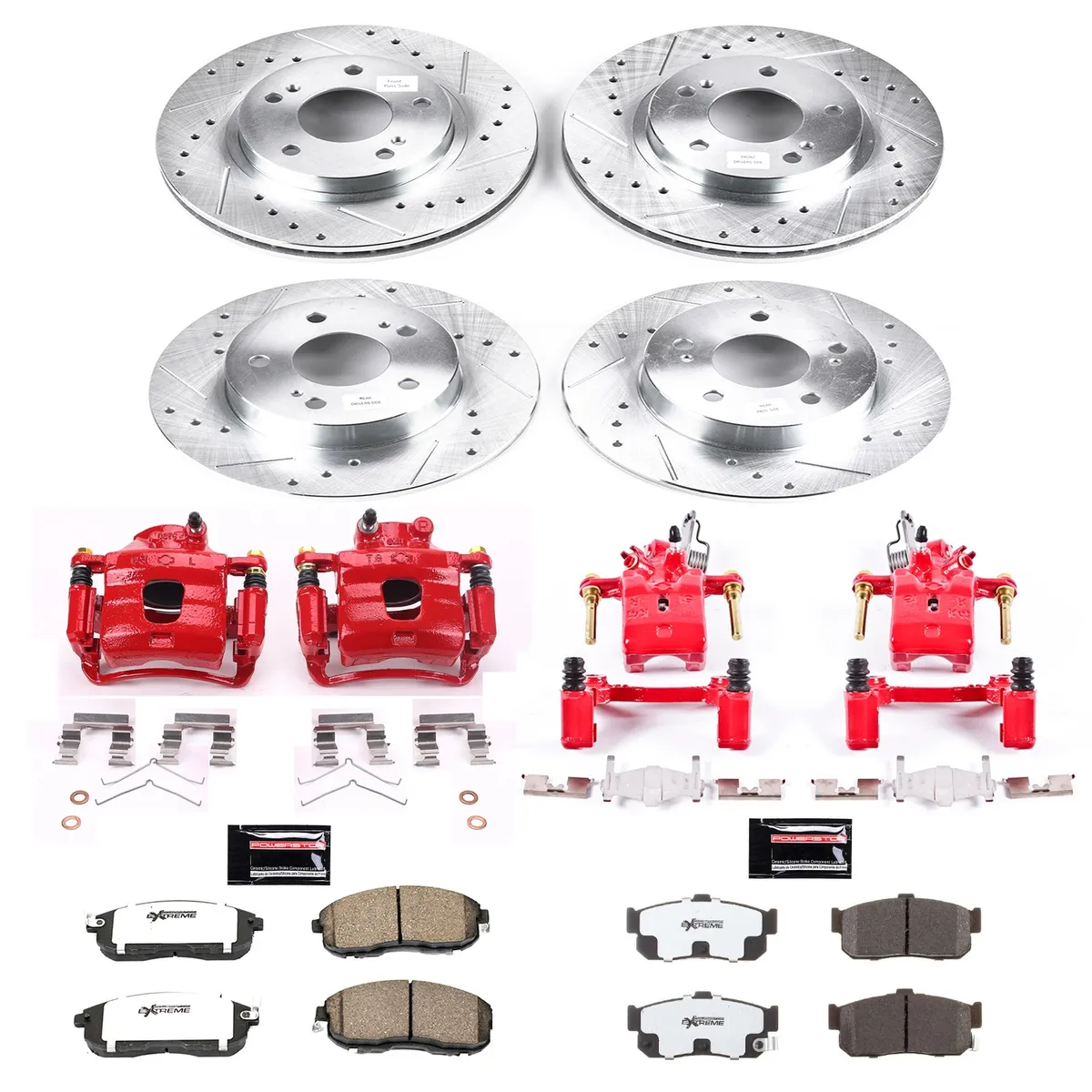 Z26 Street Warrior Upgrade Kit: Drilled/Slotted Rotors; Carbon-Fiber Ceramic Pads; Powder Coated Calipers product image