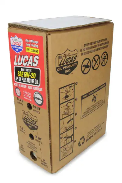Lucas Oil Products Synthetic SAE 5w20 Api sp Motor Oil 6 Gallon Box