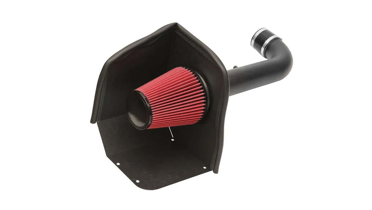 Cold Air Intake Kit; Incl. Open Element Filter Box w/Metal Air Duct/DryTech 3D Synthetic Filter/Connectors/Clamps; product image