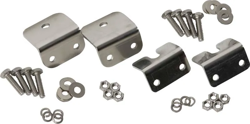 Jeep CJ Strut Rod Mounting Brackets 4 Pieces Fiberglass 72-86 CJ Polished Silver Kentrol product image