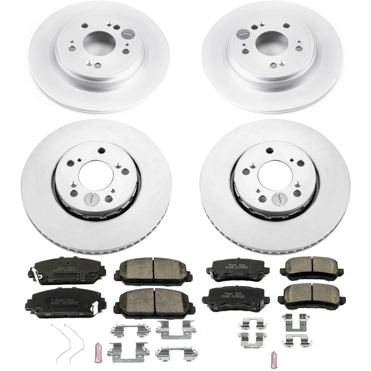 Z17 Geomet Coated Rotor Kit: Genuine Geomet Fully Coated Rotors; Ceramic Pads W/Hardware product image