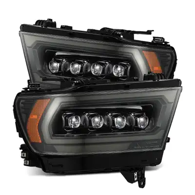 AlphaRex 1923 RAM 1500 (Mk II 2500 Style) Nova Series LED Projector Headlights Alpha Black