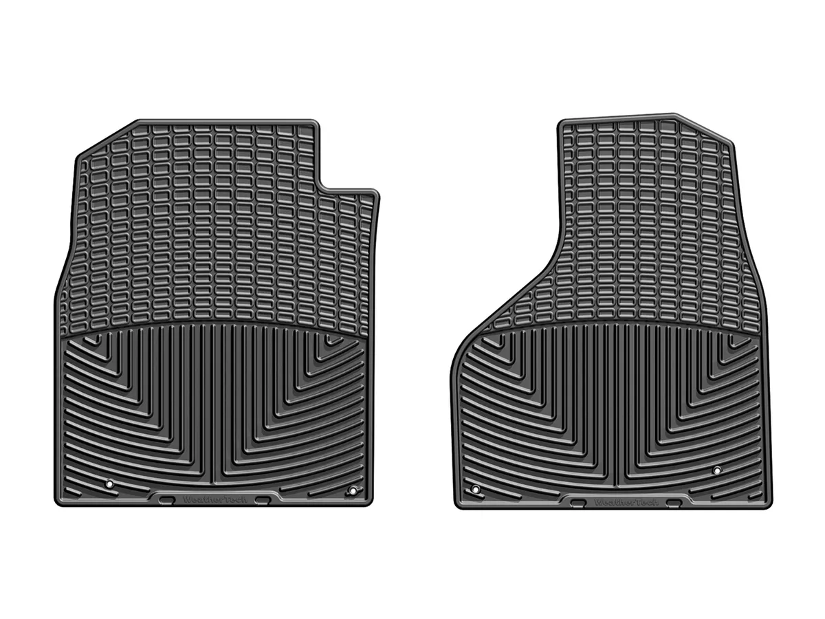 Black Front Rubber Mats Dodge Ram Truck 1500 2012 - 2014 Fits vehicles with passenger side retention product image