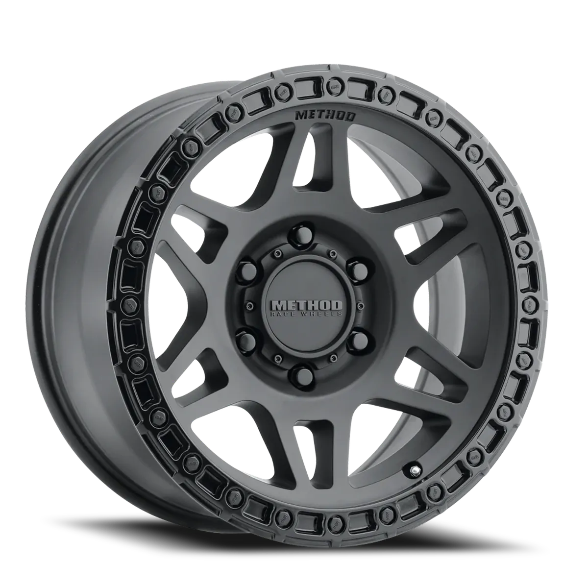 Aluminum Wheels 17x8.5 MR312 Bolt Pattern 6 On 135 Offset 0 Lip Size 0.98 Double Matte Black MBGL Gloss Black Lip Method product image