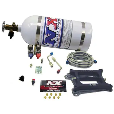 Nitrous Express Nitrous Express - 4150 Hitman 4-Bbl (100-150-200hp) With 10lb Bottle - 40040-10