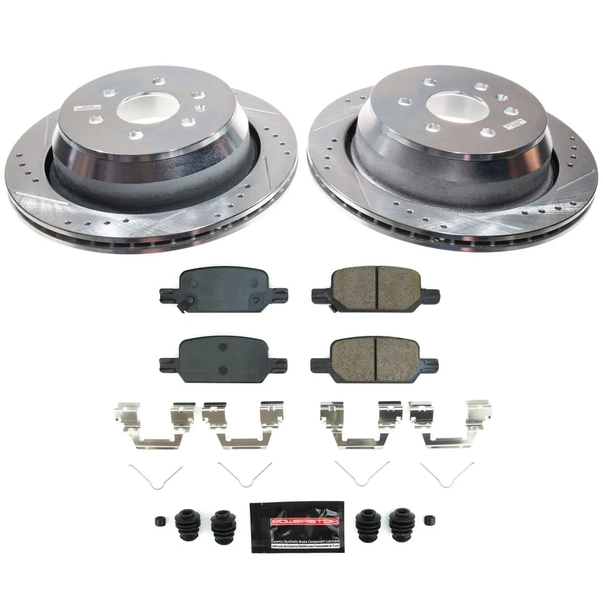 Z23 Evolution Sport Upgrade Kit: Drilled/Slotted Rotors; Carbon-Fiber Ceramic Pads W/Hardware product image