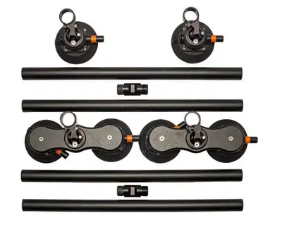 SeaSucker Monkey Bars 48in Roof Cross Bar System; Black Powdercoated Aluminum
