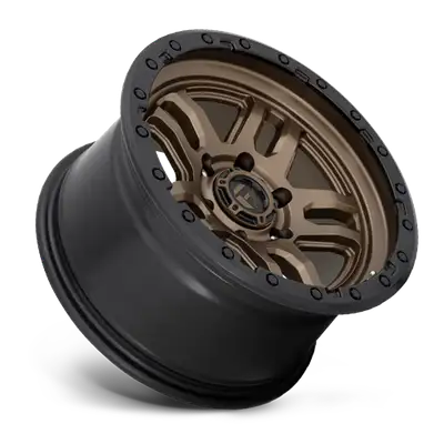 Fuel Off-Road Aluminum Wheels 17X9 AMMO D702 6 On 139.7 Matte Bronze W/Black Bead Ring 106.1 Bore 1 Offset 5 Spoke Fuel Off Road Wheels