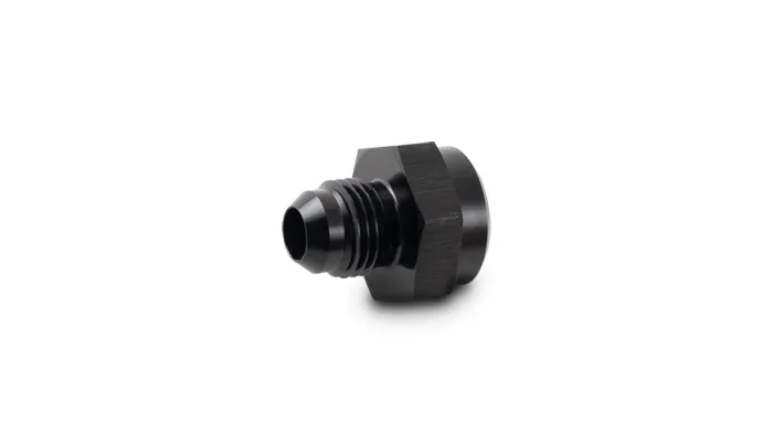 Male AN To Female Inverted Flare Adapter Fitting; -6AN; 1/2 in. -20 in. Inverted Flare; 6061 Aluminum; Black Anodized; product image