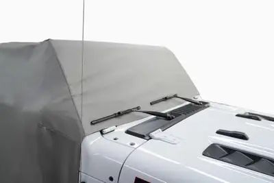 MasterTop Jeep JL Cab Cover Gray Denim For 18-2024 Wrangler JL 2 Dr All Hardware Removed Mastertop
