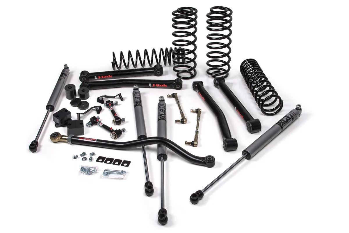 2018-2024 Jeep Wrangler JL J-Konnect 3.5 Inch Lift Kit 4 Door w/Fox 2.0 Performance Series Shocks Standard Rate Coils JSPEC product image