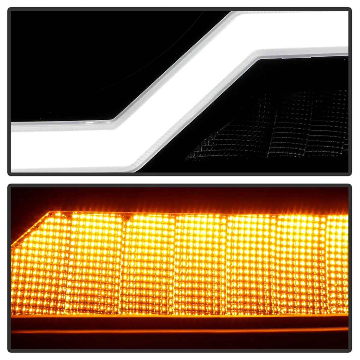0507 Grand Cherokee Headlights With LED Light Bar Black product image