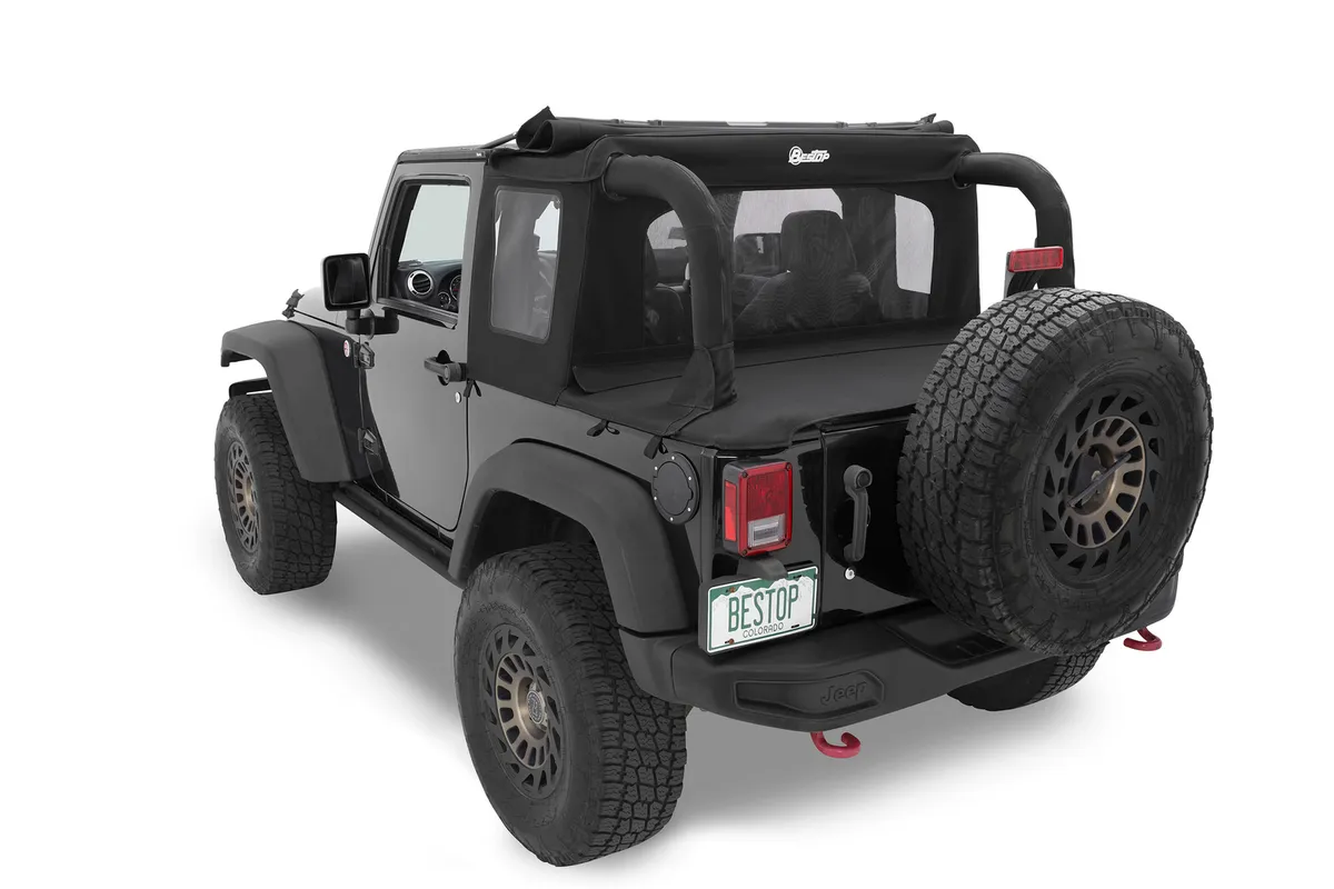 Jeep Wrangler Halftop Soft Tops For Jeep 2007-2018 Wrangler JK 2 Door Black Diamond Bestop product image