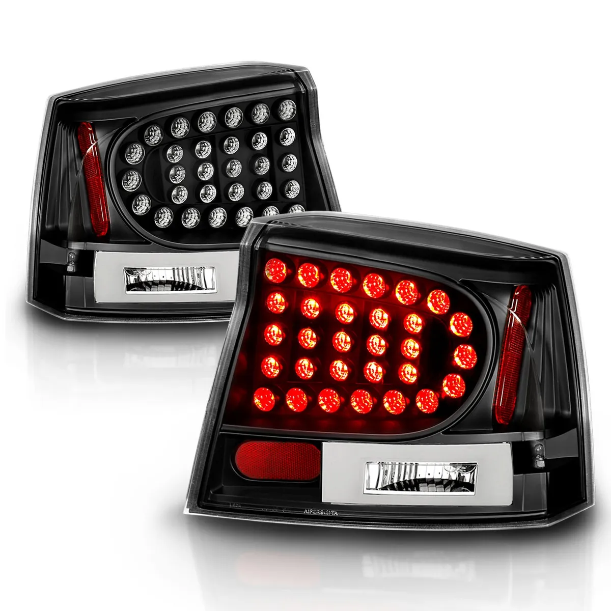 LED Tail Light Assembly; LED; Clear Lens; Black Housing; Pair; product image