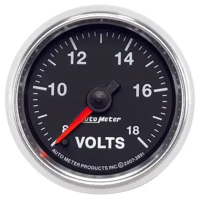 AutoMeter Gauge, Voltmeter, 2 1/16", 18V, Digital Stepper Motor, GS