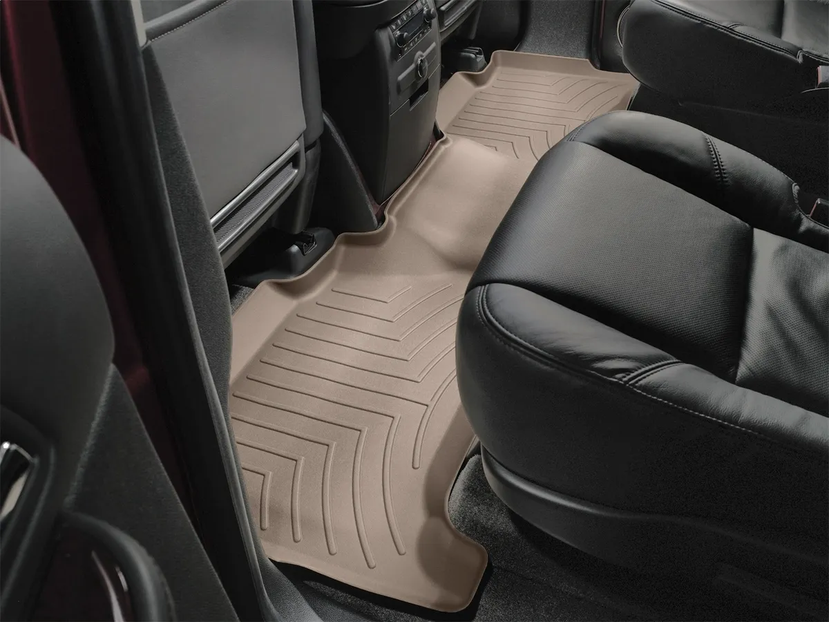 2007 + Cadillac Escalade Tan Rear FloorLiner / 2007 + Cadillac Escalade ESV Tan Rear FloorLiner 2nd Row. product image
