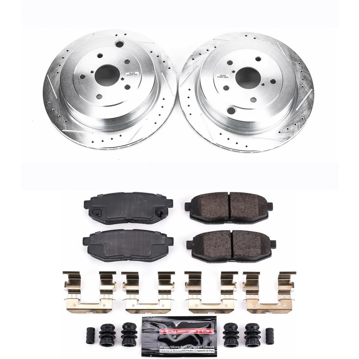 Z23 Evolution Sport Upgrade Kit: Drilled/Slotted Rotors; Carbon-Fiber Ceramic Pads W/Hardware product image